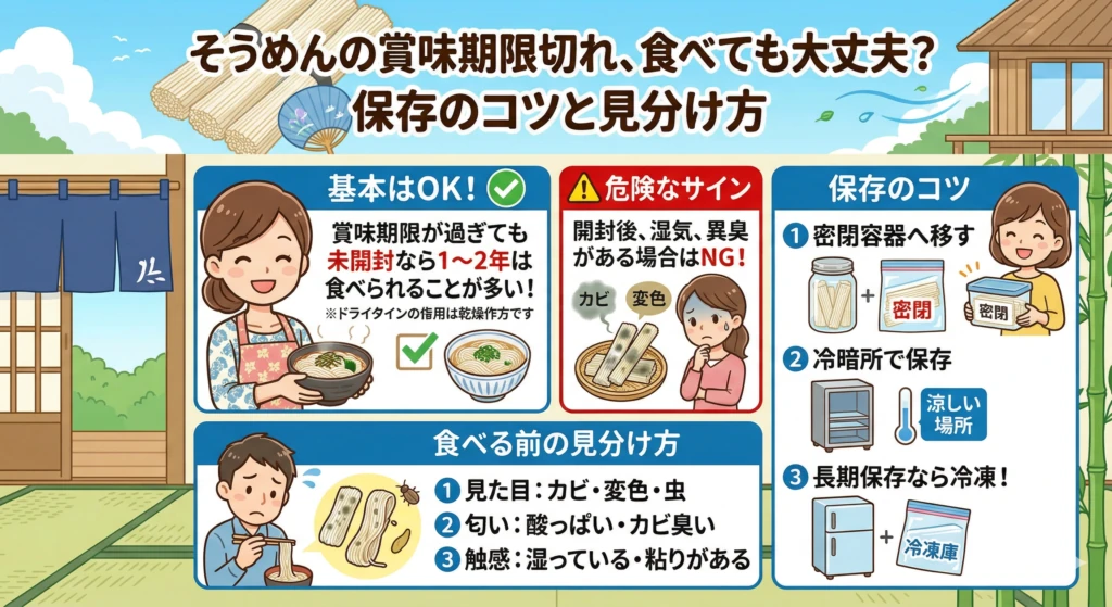 そうめんの賞味期限切れ 食べても大丈夫 保存のコツと見分け方｜マルカツ製麺所